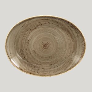 Овальная тарелка RAK Porcelain Twirl Alga 36х27 см
