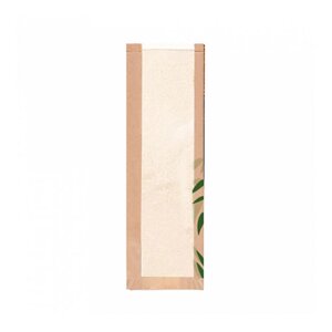 Пакет Feel Green для хлеба с окном 14+4х60 см, крафт-бумага 36 г/см2, 250 шт/уп, Garcia de Pou