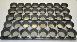Сборка форм для выпечки на решетке "Маффин", 5х7х3 см, 40 шт, решетка 60х40 с, P. L. Proff Cuisine (ч