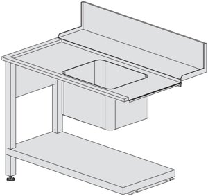 Стол к посудомоечной машине DIHR T50SX