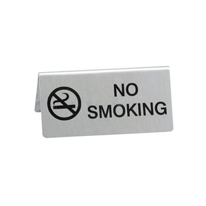 Табличка настольная "NO SMOKING" 12х5 см, нержавейка, P. L. Proff Cuisine