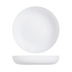 Тарелка глубокая с бортом Luminarc "Эволюшнс" 25 см, стеклокерамика, белый цвет, ARC,6/12)