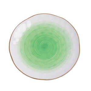 Тарелка круглая d=21 см, фарфор, зеленый цвет "The Sun" P. L.