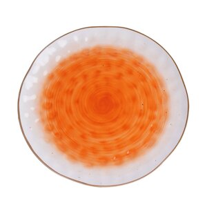 Тарелка круглая d=27 см, фарфор, оранжевый цвет "The Sun" P. L.