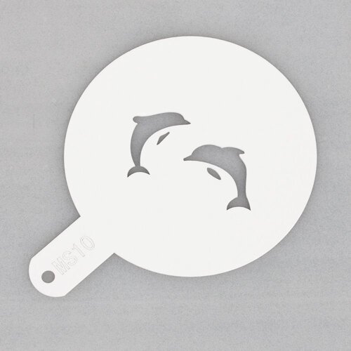 Трафарет пластиковый "Дельфины", d 11 см, P. L. Proff Cuisine