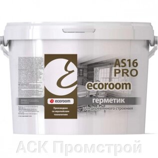 Герметик акриловый ecoroom AS-16 PRO для деревянного строения от компании АСК Промстрой - фото 1