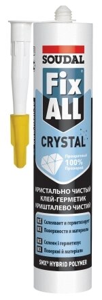 Клей-герметик FIX ALL CRYSTAL прозрачный от компании АСК Промстрой - фото 1