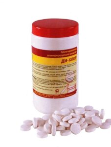 Ди-Хлор (300 табл. по 3,33 г), хлор в таблетках