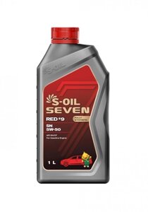 Масло моторное S-OIL 7 RED #9 SN 5W50 (1л), синтетика