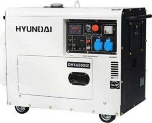 Электростанция дизельная с воздушным охлаждением HYUNDAI DHY 6000SE-3 в кожухе [DHY 6000SE-3]