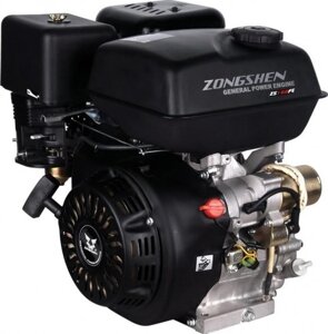 Бензиновый двигатель ZONGSHEN ZS 168 FBE4 6,5 л. с. (вал 22 мм, редуктор, сцепление, эл. стартер) [1T90QQ6E4]