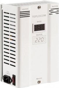 Стабилизатор напряжения однофазный TEPLOCOM ST- 600 INVERTOR для газовых котлов [687]
