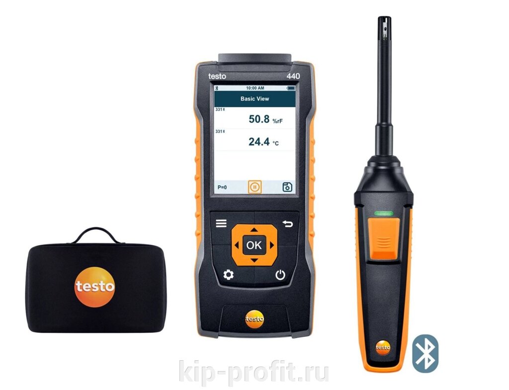 Testo 440. Комплект с Bluetooth-зондом влажности и температуры и кейсом - скидка