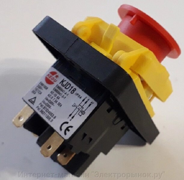 Выключатель KJD18 KEDU 230V 5 pin от компании Интернет-магазин "Электрорынок.ру" - фото 1