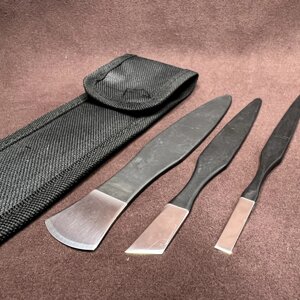 Набор ножей для работы с кожей в чехле (3шт)