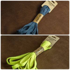 Шнурки Keeper (в упаковке) плоские 100 см 8 мм №25 светло-желтый