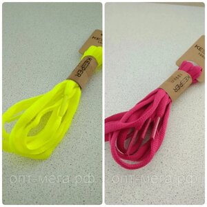 Шнурки Keeper (в упаковке) спортивные объемные 100 см №сп/ярко-желтый