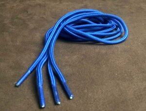 Шнурки круглые 120см синий