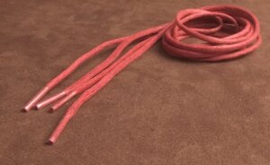 Шнурки круглые вощенные 3мм 120см темно-красный