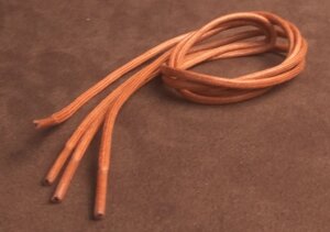 Шнурки круглые вощенные 3мм 70см кирпичный