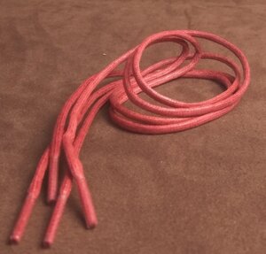 Шнурки круглые вощенные 3мм 70см темно-красный