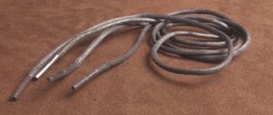 Шнурки круглые вощенные 3мм 70см серый
