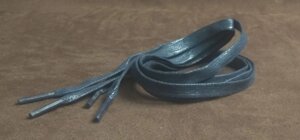 Шнурки плоские вощенные 8мм 70см темно-синий