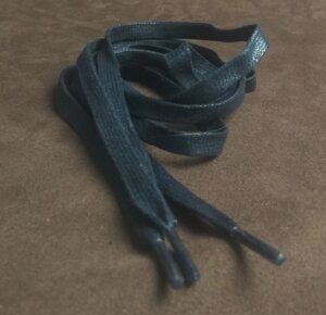 Шнурки плоские вощенные 8мм 90см темно-синий