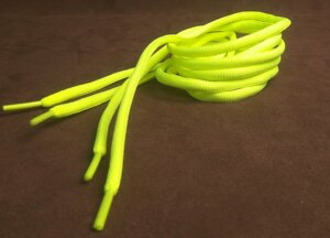 Шнурки спортивные 120см неоново-желтый