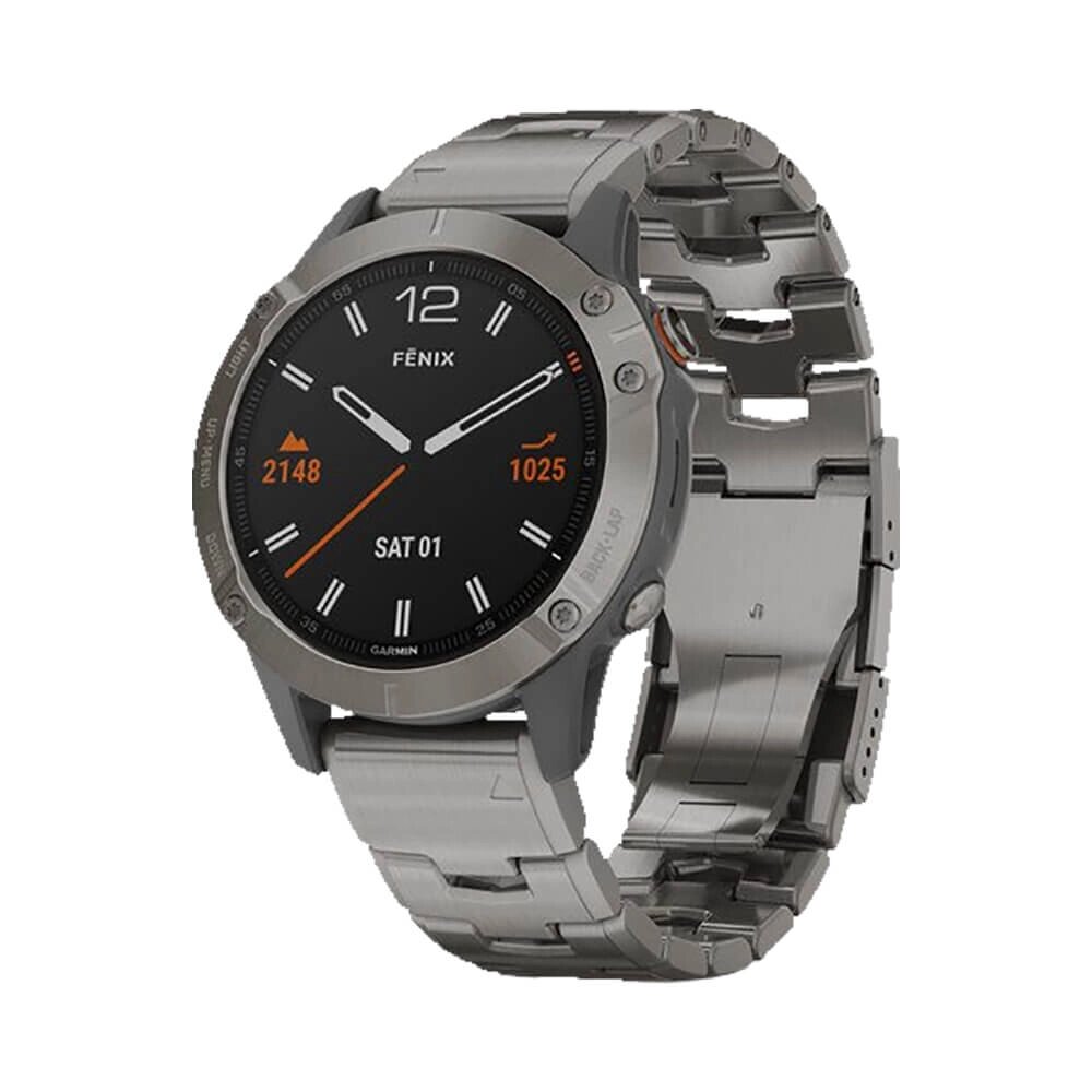 Часы Garmin Fenix 6 Sapphire титановый с титановым браслетом от компании АльПром - фото 1