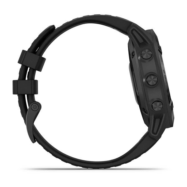 Часы Garmin Fenix 6X Sapphire серый DLC с черным ремешком от компании АльПром - фото 1