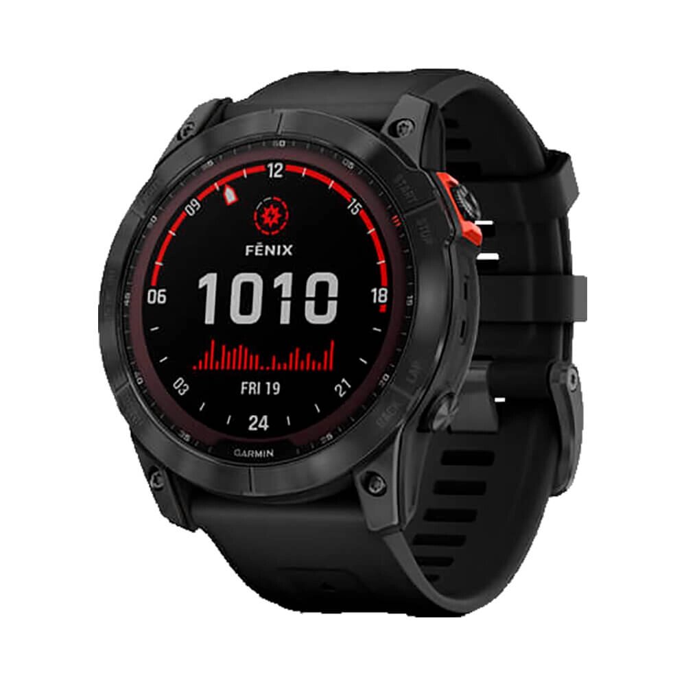 Часы Garmin Fenix 7X Solar серый с черным ремешком от компании АльПром - фото 1