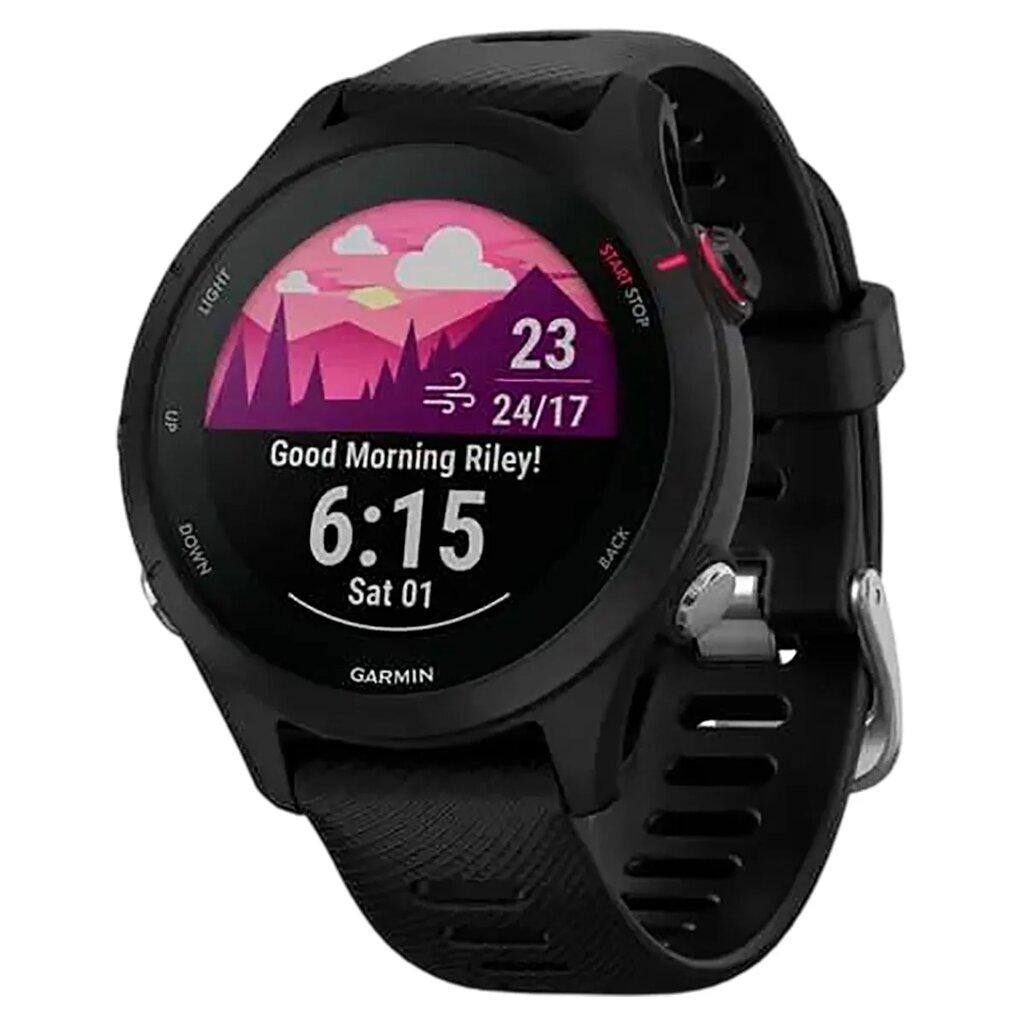 Часы Garmin Forerunner 255S Music с черным ремешком от компании АльПром - фото 1