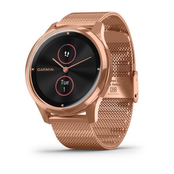 Часы Garmin Vivomove Luxe розовое золото с цвета розового золота ремешком от компании АльПром - фото 1