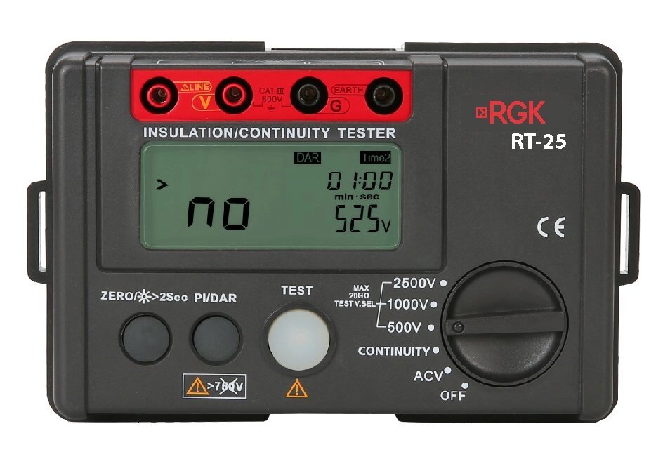 Цифровой мегаомметр RGK RT-25 от компании АльПром - фото 1