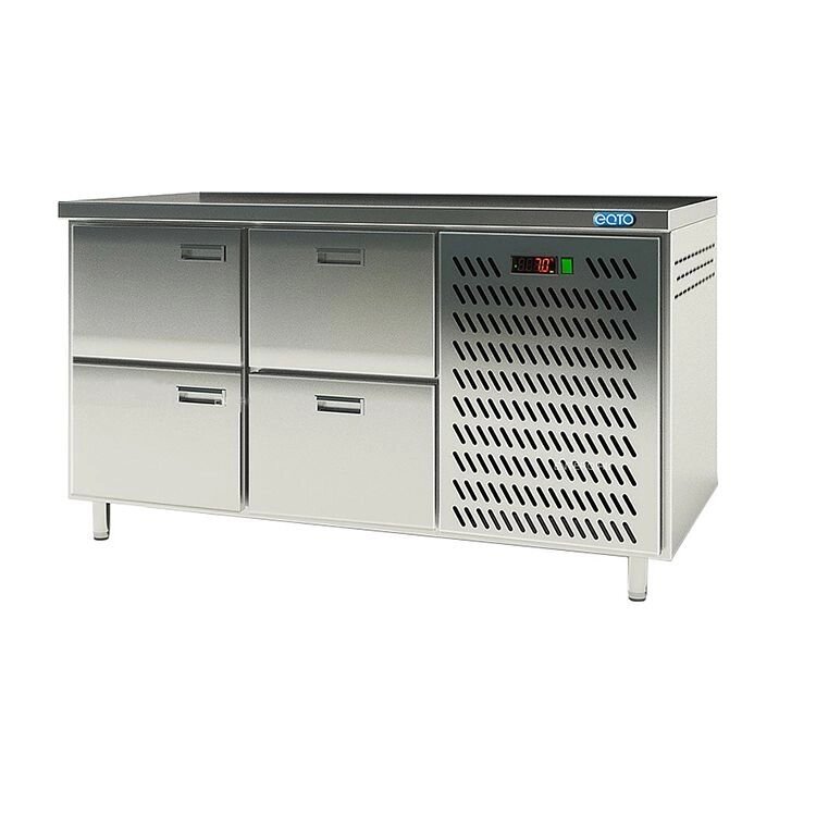 Холодильный стол EQTA Smart СШС-4,0 GN-1400 нержавейка от компании АльПром - фото 1