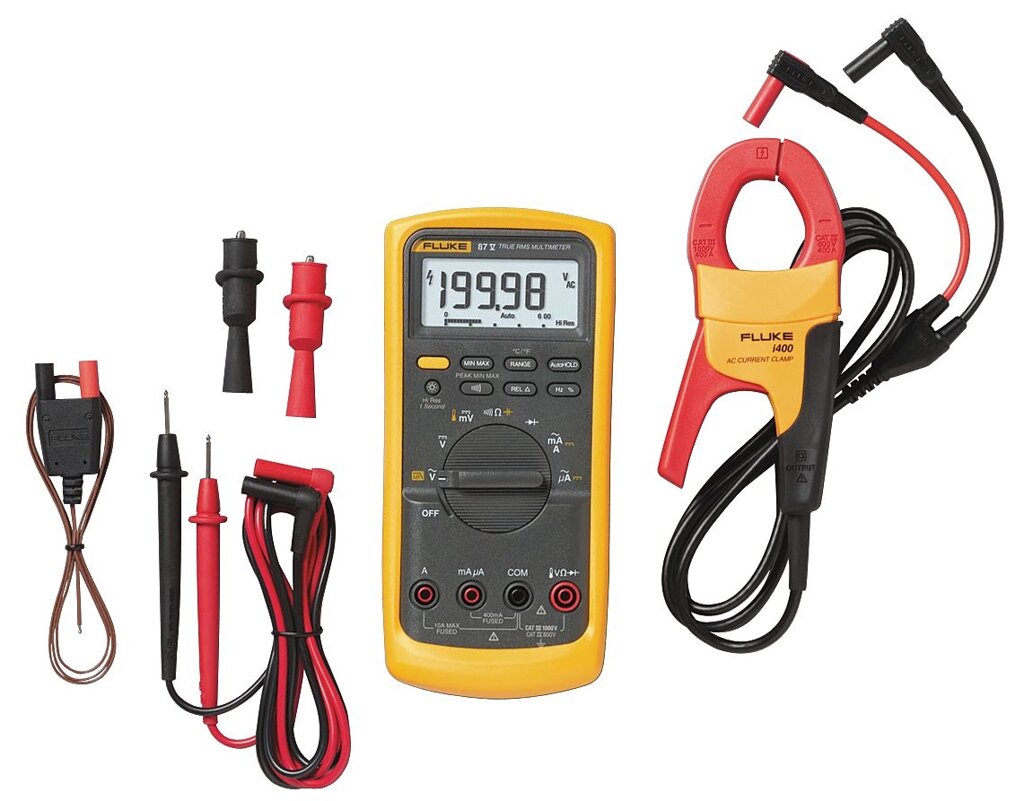 Комплект Fluke 87V IMSK - мультиметр Fluke 87V с токовыми клещами Fluke i400 AC от компании АльПром - фото 1