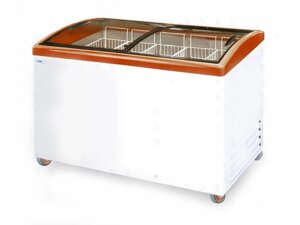 Морозильный ларь с гнутым стеклом Italfrost ЛВН 400 Г (СF 400 C) (красный)