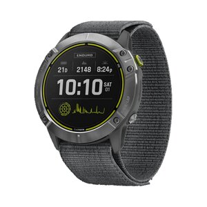 Часы Garmin Enduro стальной корпус и серый нейлоновый ремешок UltraFit