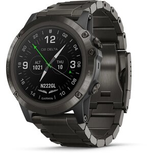 Часы Garmin D2 Delta PX для пилотов с титановым DLC ремешком