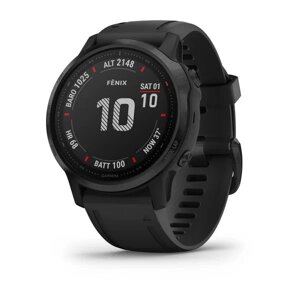 Часы Garmin Fenix 6S Pro черный с черным ремешком