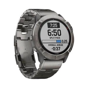 Часы Garmin Fenix 6X Pro Solar титановый с титановым браслетом