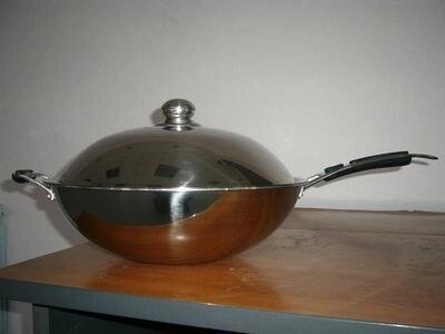Сковорода вок для индукционной плиты с крышкой Техно-ТТ от компании АльПром - фото 1
