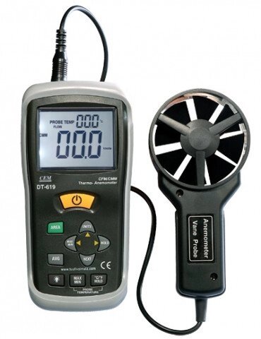 DT-619 измеритель скорости воздуха и температуры от компании ООО "АССЕРВИС" лабораторное оборудование и весы по низким ценам. - фото 1