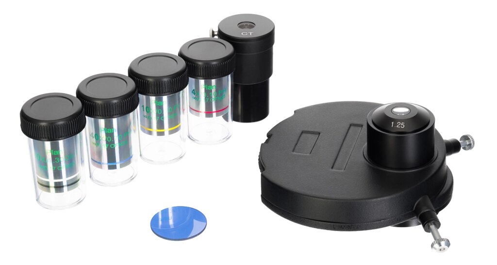 Фазово-контрастное устройство для микроскопов Levenhuk MED 30/35/40/45 (BF, DF) от компании ООО "АССЕРВИС" лабораторное оборудование и весы по низким ценам. - фото 1