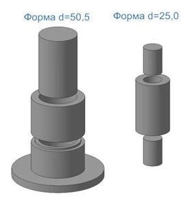 Форма диаметр 50,5 мм для определения набухания образцов из смеси мин. порошка с битумом