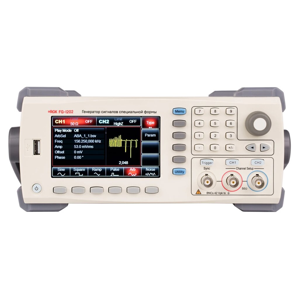 Генератор сигналов специальной формы RGK FG-1202 от компании ООО "АССЕРВИС" лабораторное оборудование и весы по низким ценам. - фото 1