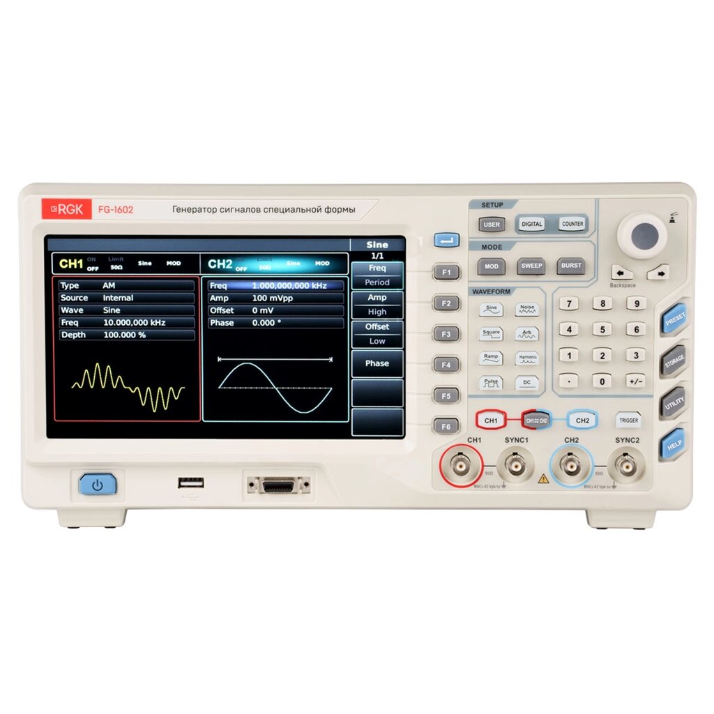 Генератор сигналов специальной формы RGK FG-1602 от компании ООО "АССЕРВИС" - фото 1