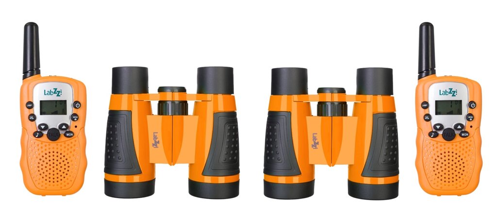 Комплект раций и биноклей Levenhuk LabZZ WTT10 Orange от компании ООО "АССЕРВИС" лабораторное оборудование и весы по низким ценам. - фото 1