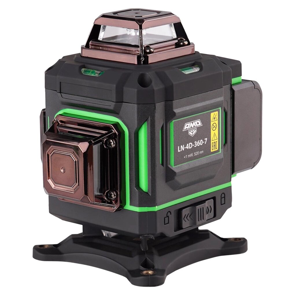 Лазерный уровень AMO LN 4D-360-7 с зеленым лучом от компании ООО "АССЕРВИС" лабораторное оборудование и весы по низким ценам. - фото 1
